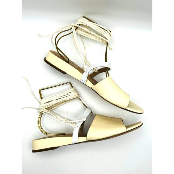 GABRIELA HEARST cream neutral Tara Strappy Low-Heel Sandals size 40 - Picture 1 of 9